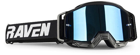 Raven Crossbriller  Sniper Crew Svart- Blue Mirror