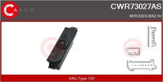 Bryter, vindusheis CASCO CWR73027AS