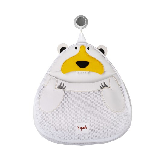 3 Sprouts Bath Storage White Polar Bear