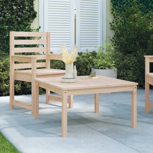 vidaXL Hagebord 82,5x82,5x45 cm heltre furu