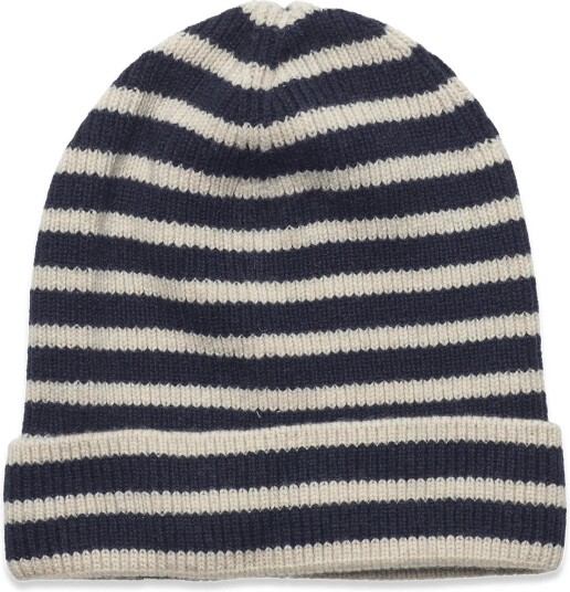 mp Denmark Bergen Striped Beanie - DARK DENIM MELANGE - 55/57