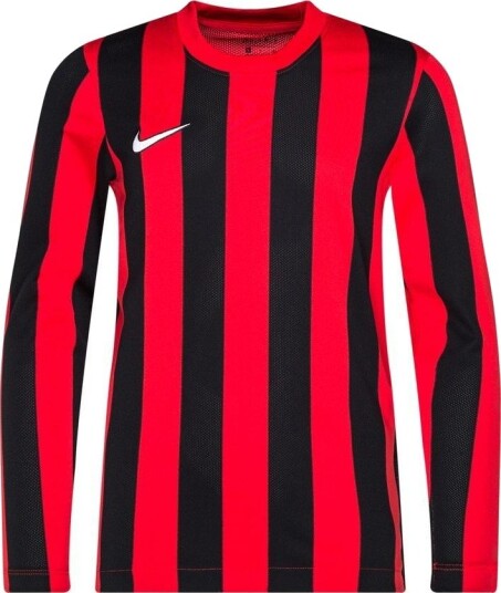 Nike Spillerdrakt Dri FIT Striped Division IV   Rød/Svart/Hvit Langermet Barn størrelse XL: 158 170 cm