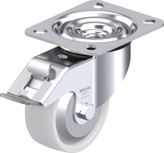 Blickle 852611 Le-Po 80Ka-Fi-Fa Styrehjul Med Brems Hjuldiameter 80 Mm Bæreevne (Maks.) 150 Kg 1 Stk