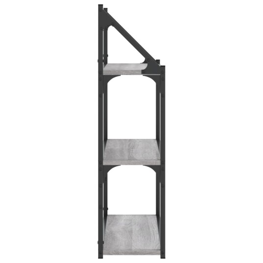 Vegghylle 3 etasjer grå sonoma 60x21x78,5 cm konstruert tre 8721012126138
