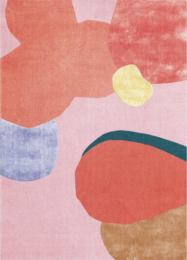 Layered Flower Field ullteppe 180 x 270 cm Pink