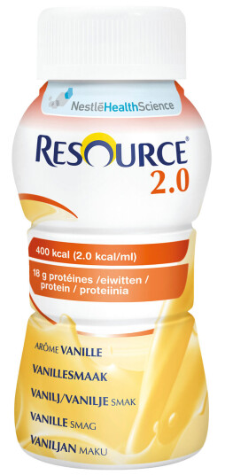 Resource 2,0 næringsdrikk, Vanilje, 4x200 ml Resource 2,0 næringsdrikk, Vanilje, 4x200 ml