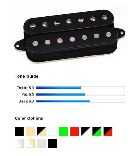 Dimarzio Dp757bk Pickup Humbucker Illuminator-7/bridge Svart