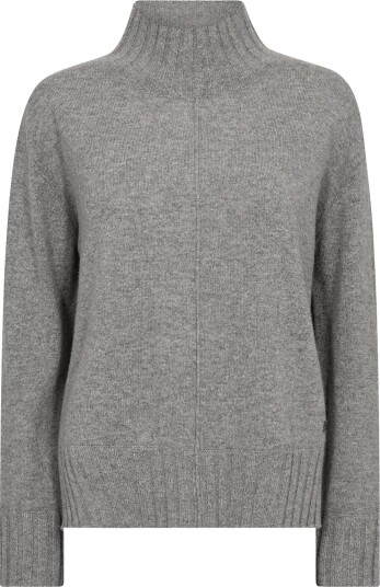 MOS MOSH Mmaima Cashmere Highneck Knit GREY MELANGE M