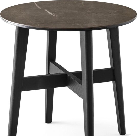 Abrey Sofabord Matt svart ask / Bronse