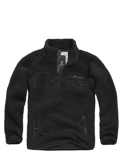 Brandit Teddyfleece Troyer Sweatshirt Svart