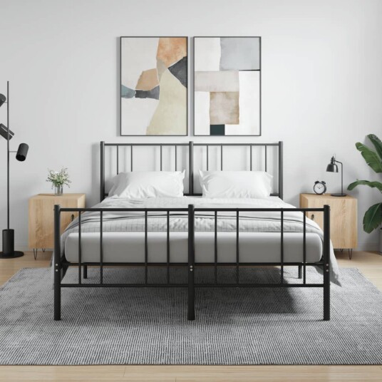 vidaXL Nattbord 2 stk sonoma eik 40x40x50 cm konstruert tre vidaXL Nattbord 2 stk sonoma eik 40x40x50 cm konstruert tre