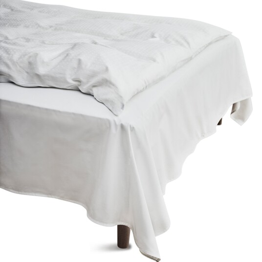 Juna Percale Fladt Lagen 240X260 Cm Hvid - White - 240X260CM