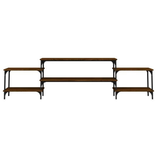 vidaXL TV-benk brun eik 197x35x52 cm konstruert tre