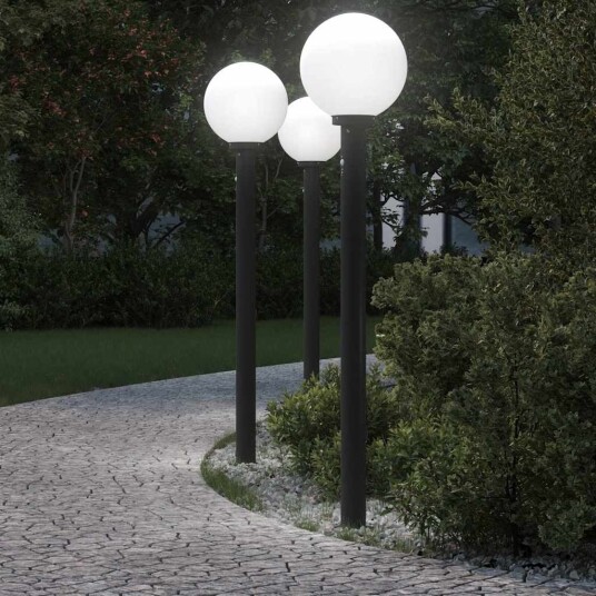 vidaXL Pullertlys med sensor 3 stk 120 cm svart IP44