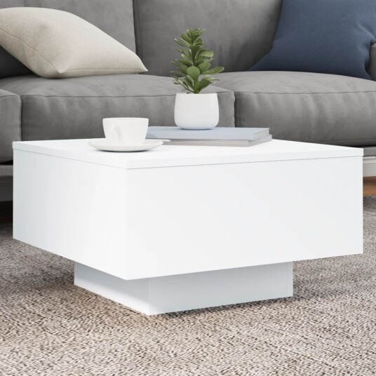  Salongbord hvit 55x55x31 cm konstruert tre 8721012251519