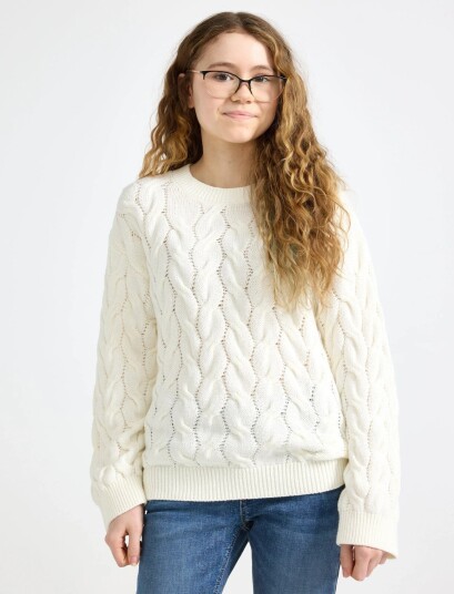 Lindex Cable Knit Jumper Cream 128
