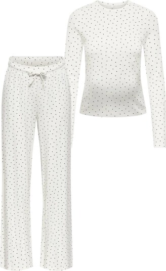 Only Maternity Olmnina Ls Aop Top/U/B Pant Set Jrs   CLOUD DANCER   M