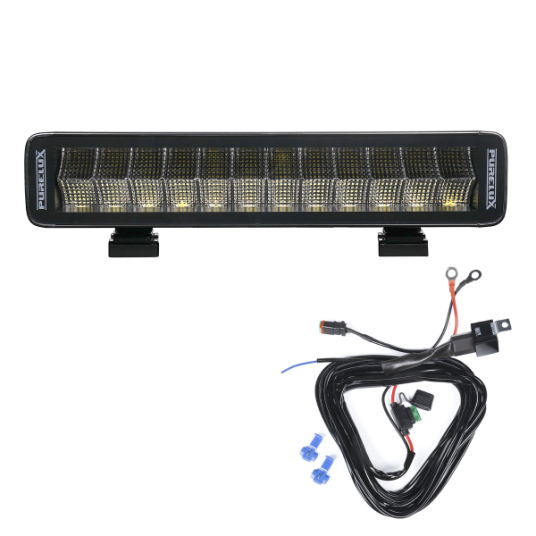 Purelux Arbeidslampe Terrain Straight 120W Flat 36 cm 1 stk Med Reléledningsnett Purelux Arbeidslampe Terrain Straight 120W Flat 36 cm 1 stk Med Reléledningsnett