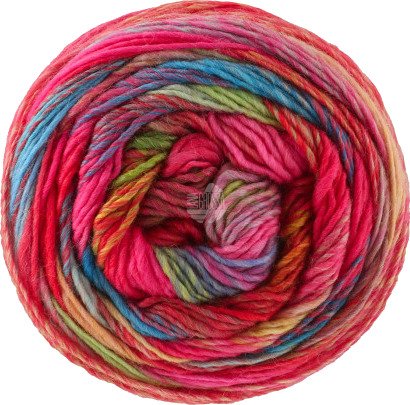 Lana Grossa Colorissimo Garn 220 Rød Fuchsia Turkis Petrol Rust Kamel Beige Mørkegrønn Lysegrønn Grønn Garn