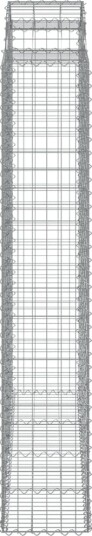 vidaXL Gabionkurver buede 8 stk 200x50x220/240 cm galvanisert jern