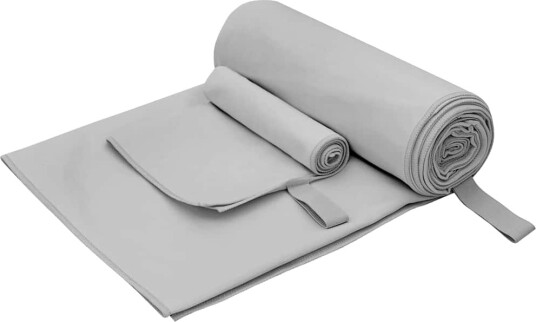 vidaXL Sports håndklesett 2 stk. Grå 50 x 30 cm 200 x 100 cm