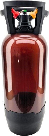Kegland Oxebar 20L Amber PET Keg Polymer fat med ball lock tilkoblinger Kegland Oxebar 20L Amber PET Keg Polymer fat med ball lock tilkoblinger