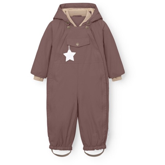 Mini A ture Peppercorn Plum Matwisti Fleece Lined Snowsuit. GRS 18 mdr/86 cm