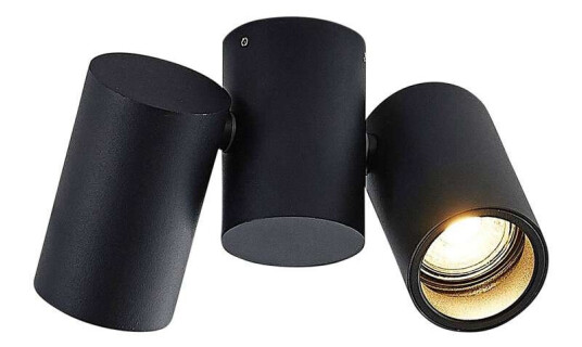 Arcchio Taklampe Gesina, 2 lyskilder, svart