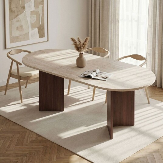 Homitis   Uttrekkbart spisebord Sorell   Beige