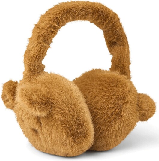 Liewood Timothy Plush Bear Ear Warmers GOLDEN CARAMEL One Size