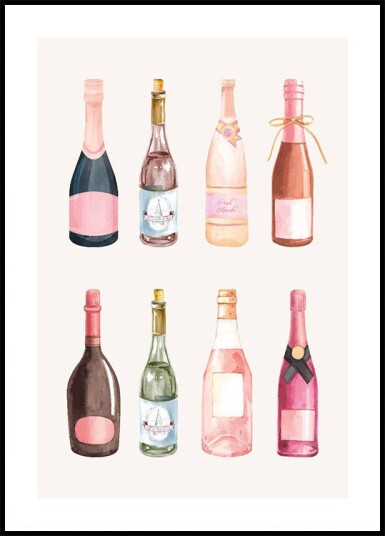 Champagne Bottles Plakat Plakat / 40x50cm