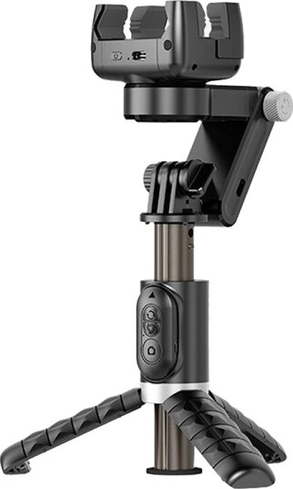 Apexel Q18 Gimbalstativ Med Lampe Svart