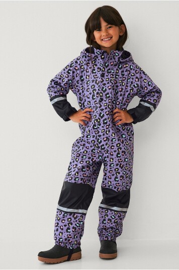 Ellos Collection - Regndress Regna med fleecefor - Lilla