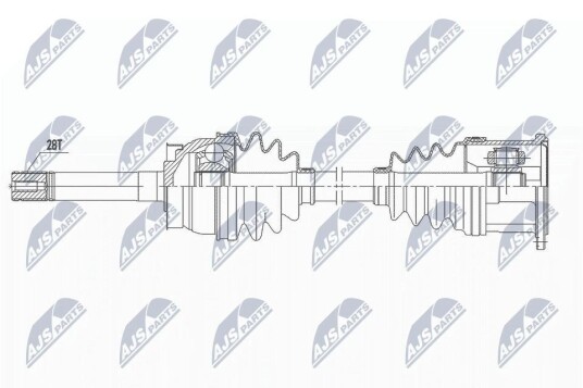 Nty Drivaksel NTY NPW NS 104 Nty Drivaksel NTY NPW NS 104