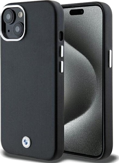 BMW Mobildeksel MagSafe for iPhone 14/15/13 6.1" Svart Signature Wrapped Metal