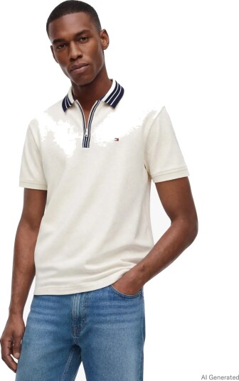 Tommy Hilfiger Zip Placket Classic Cream L