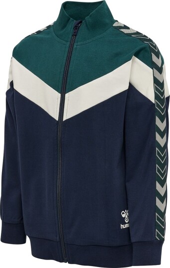 Hummel Cardigan hmlBradley Zip Black Iris Hummel 4 år 104 Cardigan Blå Grønn Hvit