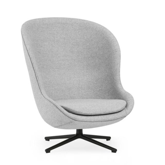 Normann Copenhagen Normann Copenhagen Hyg Lenestol med Svingbar Ramme Høy Sort Aluminium/ Grå LDS16 Normann Copenhagen Normann Copenhagen Hyg Lenestol med Svingbar Ramme Høy Sort Aluminium/ Grå LDS16