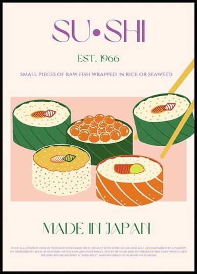 Sushi Delight Poster Plakat / 70x100cm