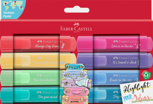 Tekstmarker FABER CASTELL pastell 8 Tekstmarker FABER CASTELL pastell 8