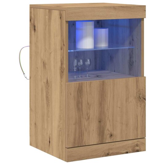 Skap med LED Lys Artisan Eik 41x37x67 cm
