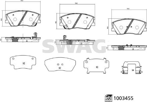 SWAG 33 11 4407 Bremseklosser SWAG 33 11 4407 Bremseklosser