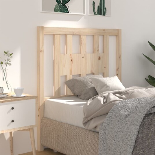 vidaXL Sengegavl 96x4x100 cm heltre furu