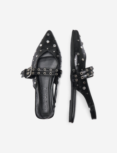 ONLY Onlaura-5 Pu Slingback Buckle Ballarina - Black - 36
