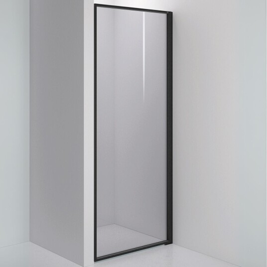 INR Iconic Nordic Rooms Dusjvegg Edge 2 Måltilpasset - Høyre / Matt Svart Grått Glass INR Iconic Nordic Rooms Dusjvegg Edge 2 Måltilpasset - Høyre / Matt Svart Grått Glass
