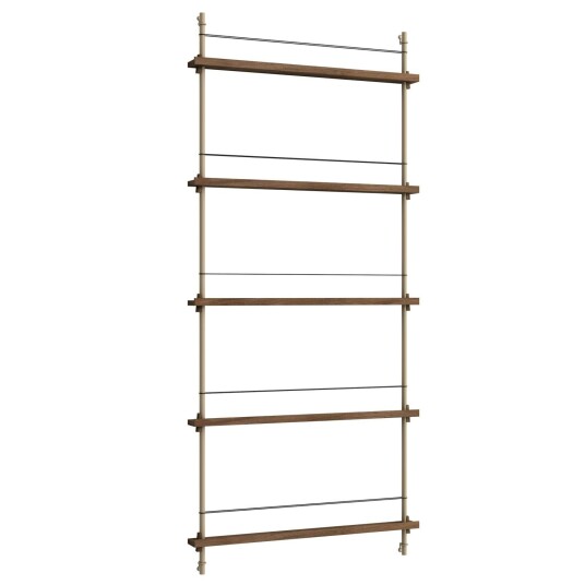 Moebe Magazine Hylle 85x188 cm Røkt Eik/Varmgrå