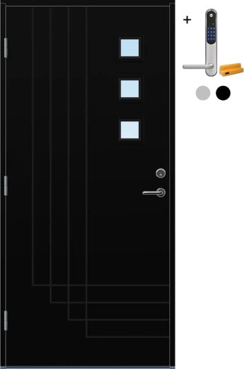 Ytterdør Bygg1 Harstad med Yale Doorman Classic Home