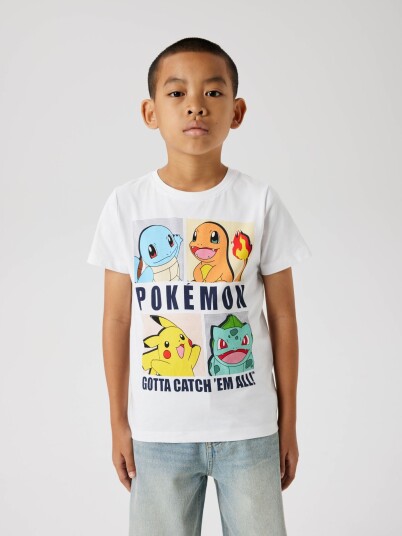 Name It Dazz Pokemon Short Sleeve Top Box Hvit 146/152 Name It Dazz Pokemon Short Sleeve Top Box Hvit 146/152