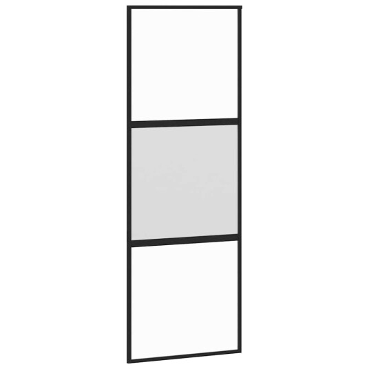 Svart 76x205cm Herdet Glass Svart 76x205cm Herdet Glass