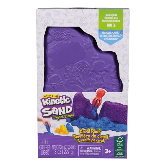 Kinetic Sand Coral Reef lekesett med magisk sand og tilbehør Kinetic Sand Coral Reef lekesett med magisk sand og tilbehør